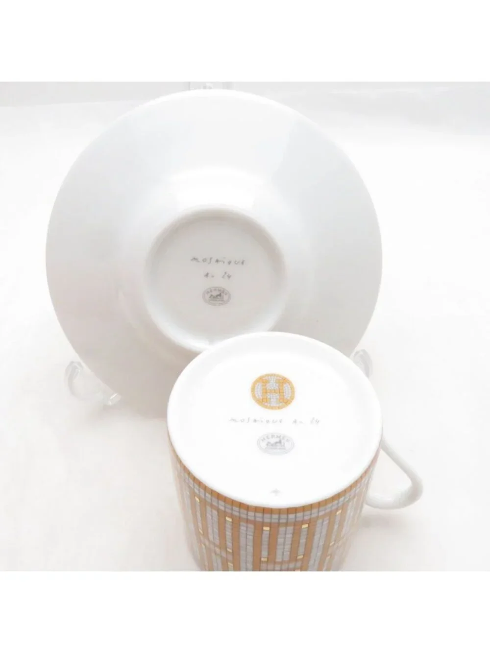 Hermes Un Mosaic 24 Coffee Cup & Saucer